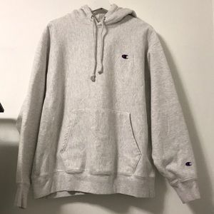 champions grey hoodie